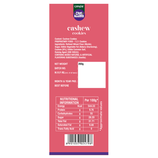 Chai Nashta - Cashew Cookies 200g