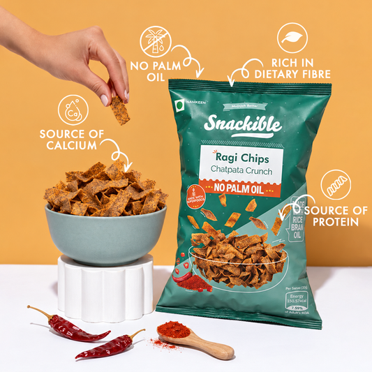 【Snackible】 Chatpata Crunch Ragi Chips|チャトパタクランチ ラギチップス|170g