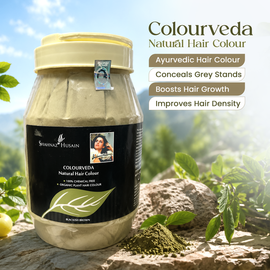 【Shahnaz Husain】 Colourveda Natural Hair Colour Blackish Brown|カラーヴェーダ ナチュラル ヘアカラー ブラッキッシュブラウン|1000g
