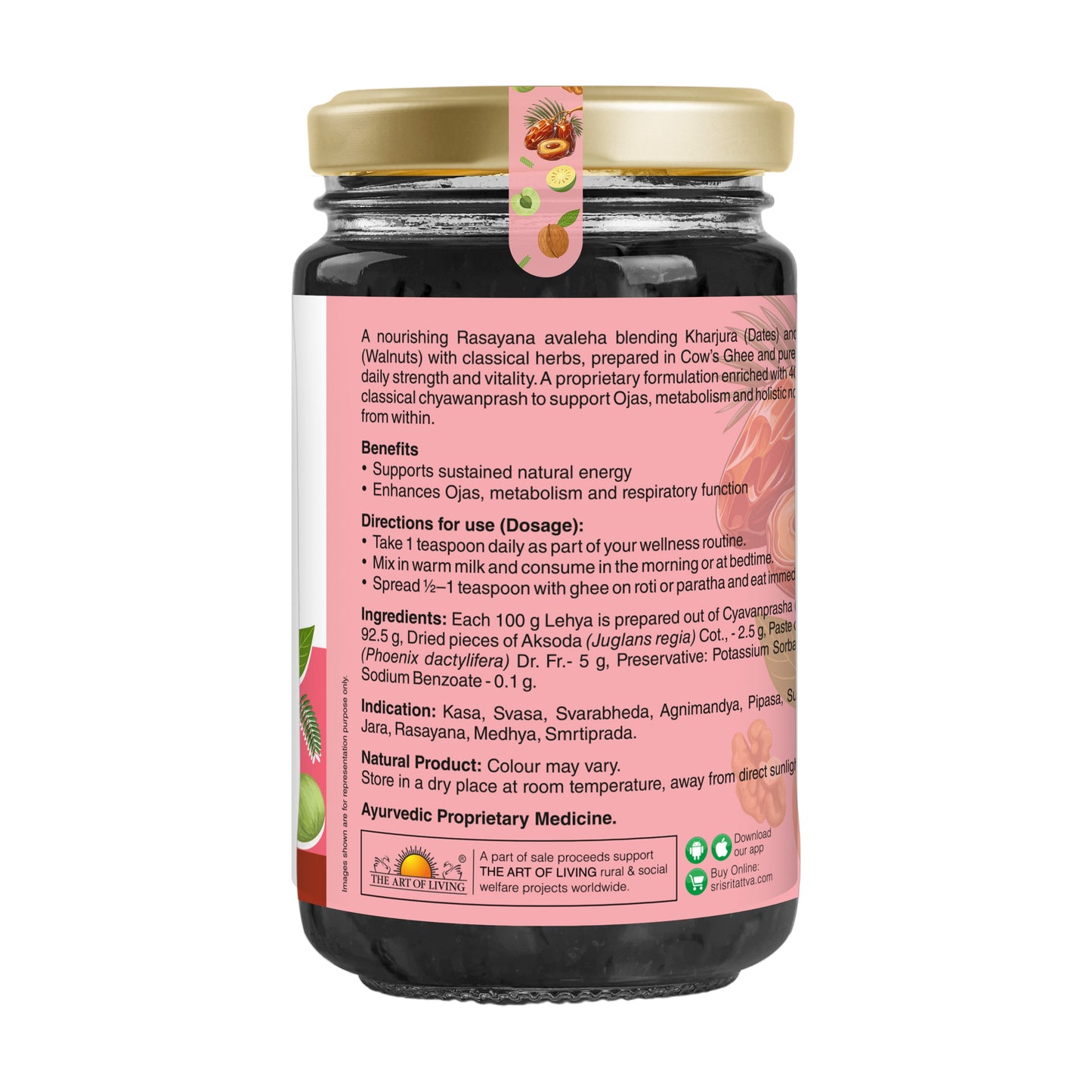 Dateprash with Walnuts – Ayurvedic Jam for Immunity | Ayurvedic Immunity Booster | 40+ Ayurvedic Herbs | 1 kg 1kg