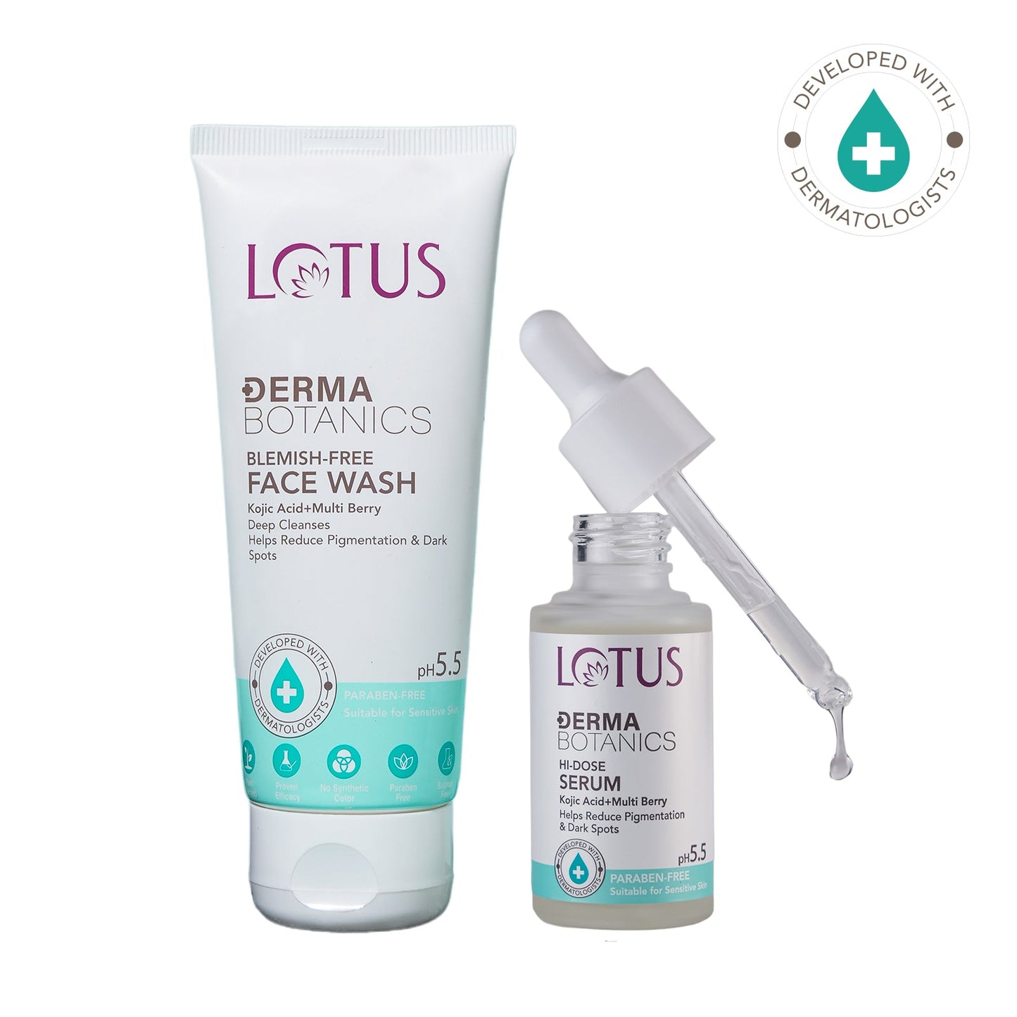 DermaBotanics Kojic Facewash+Serum Combos