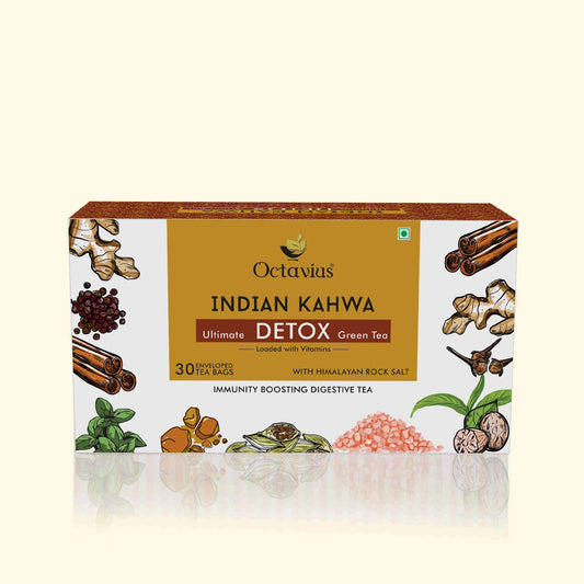 Indian Kahwa Detox Green Tea 30 Tea bags 30 Tea Bags
