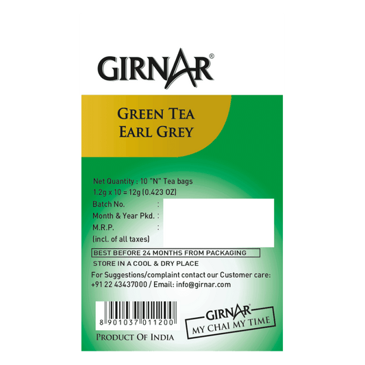 Green Tea Bags - Earl Grey 10 Tea Bags