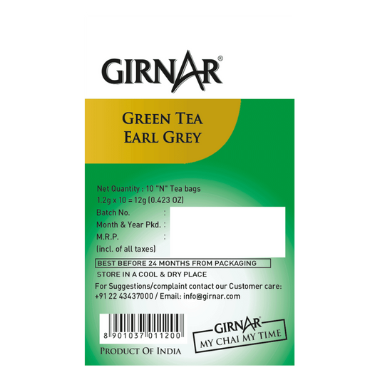 Green Tea Bags - Earl Grey 10 Tea Bags