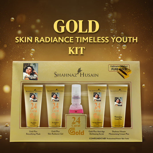 Gold Skin Radiance Timeless Youth 10gx4 Kit (G. Scrub ,G. Gel, M.Cream, G.Mask) FREE-Professional Power Skin Tonic 40g