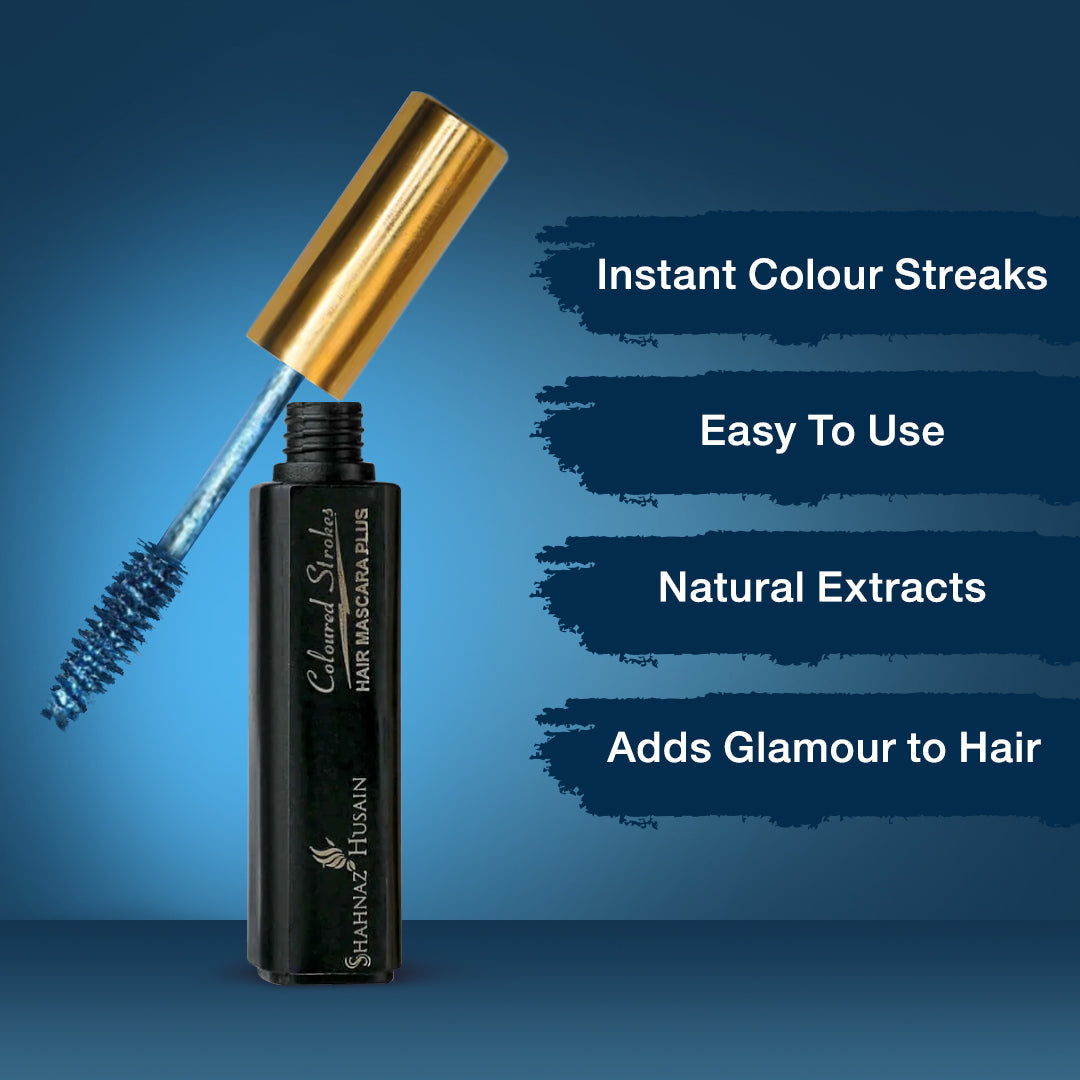 Hair Mascara Plus - Instant Glamour Hair Colour - 10ml/ Shade No.7- Starlight Blue 10ml
