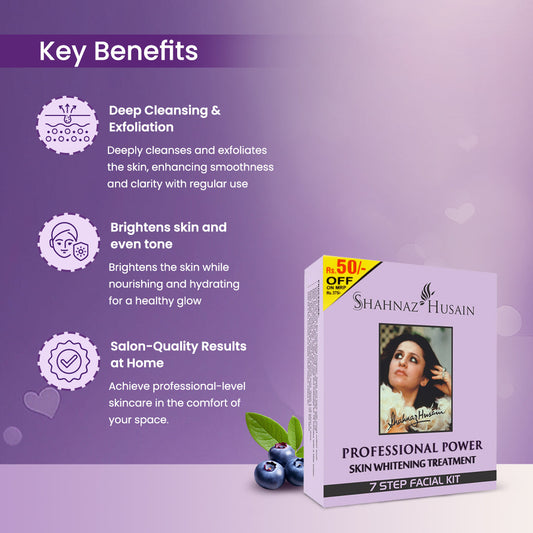 Professional Power Skin Whitening Treatment 7 Steps Facial Kit (48g + 15ml) 48g