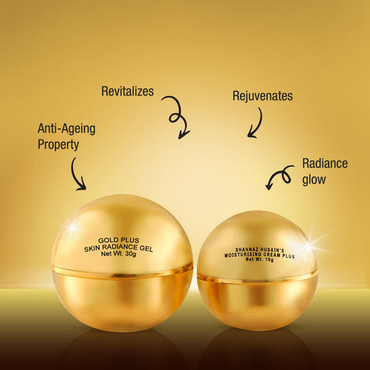 Nature's Gold Skin Radiance Gel (Anti-Ageing) + (Shahnaz Husain Moisturising Cream) - 30+10g 40g