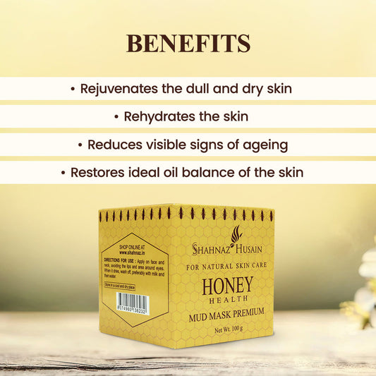【Shahnaz Husain】 Honey Health Mudmask 100g|ハニーヘルス マッドマスク|100g