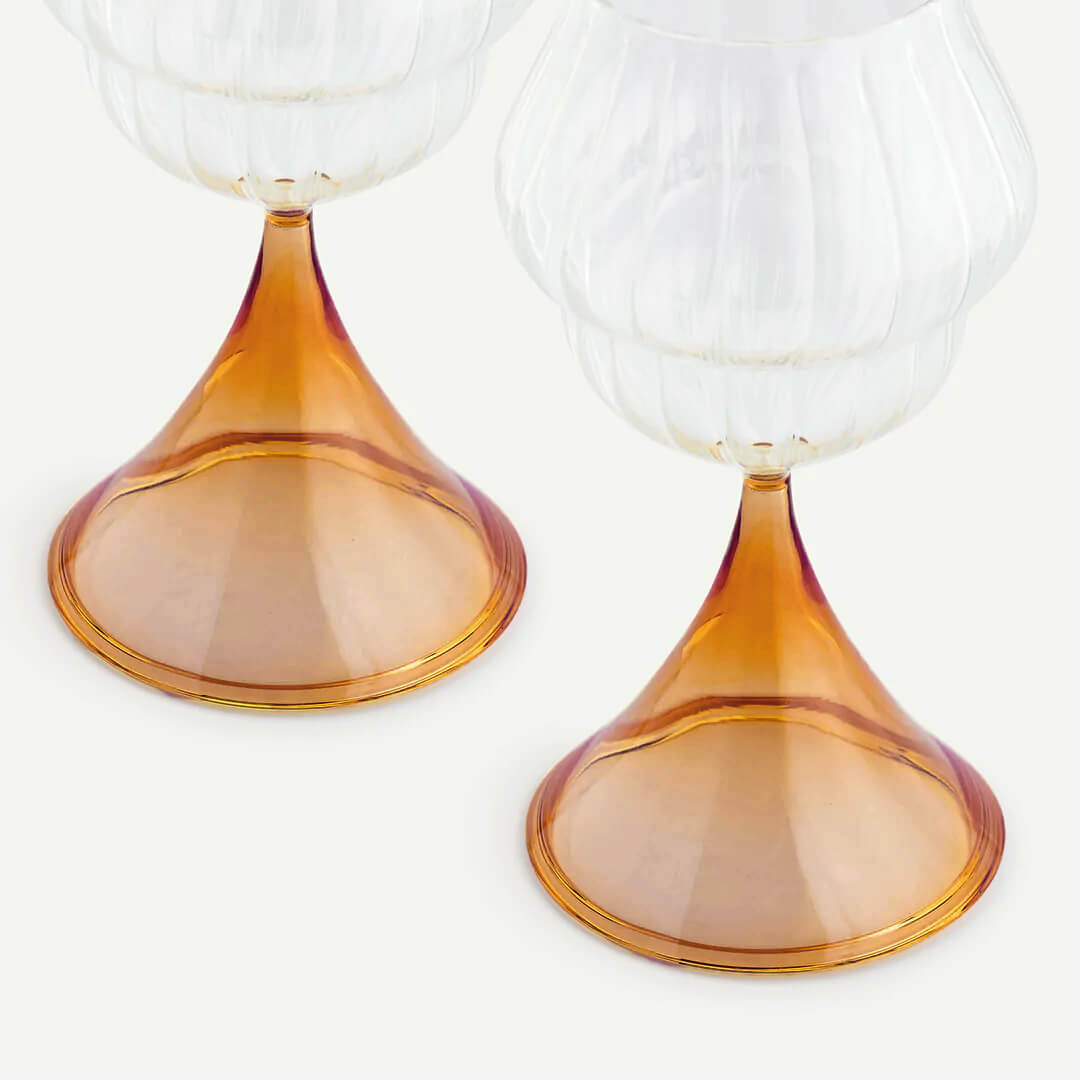 PAJARO WINE GLASSES (SET OF 2) 10.6(長さ) x 10.6(幅) x 19.7(高さ); 直径: 10.6
