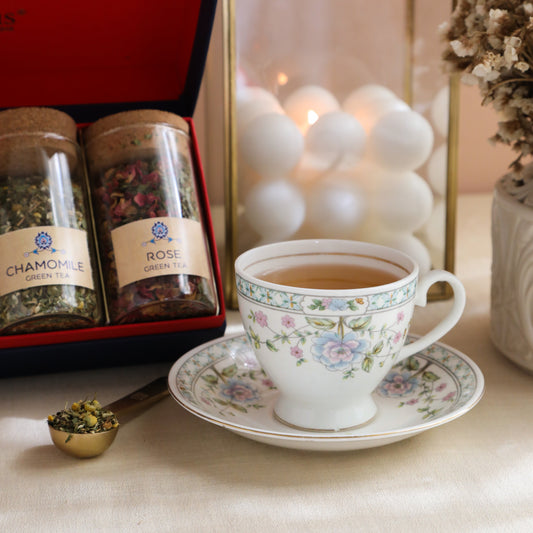 Tea Time Treasure-Floral Infusions (4 Assorted Loose Leaf Green Teas) 870g