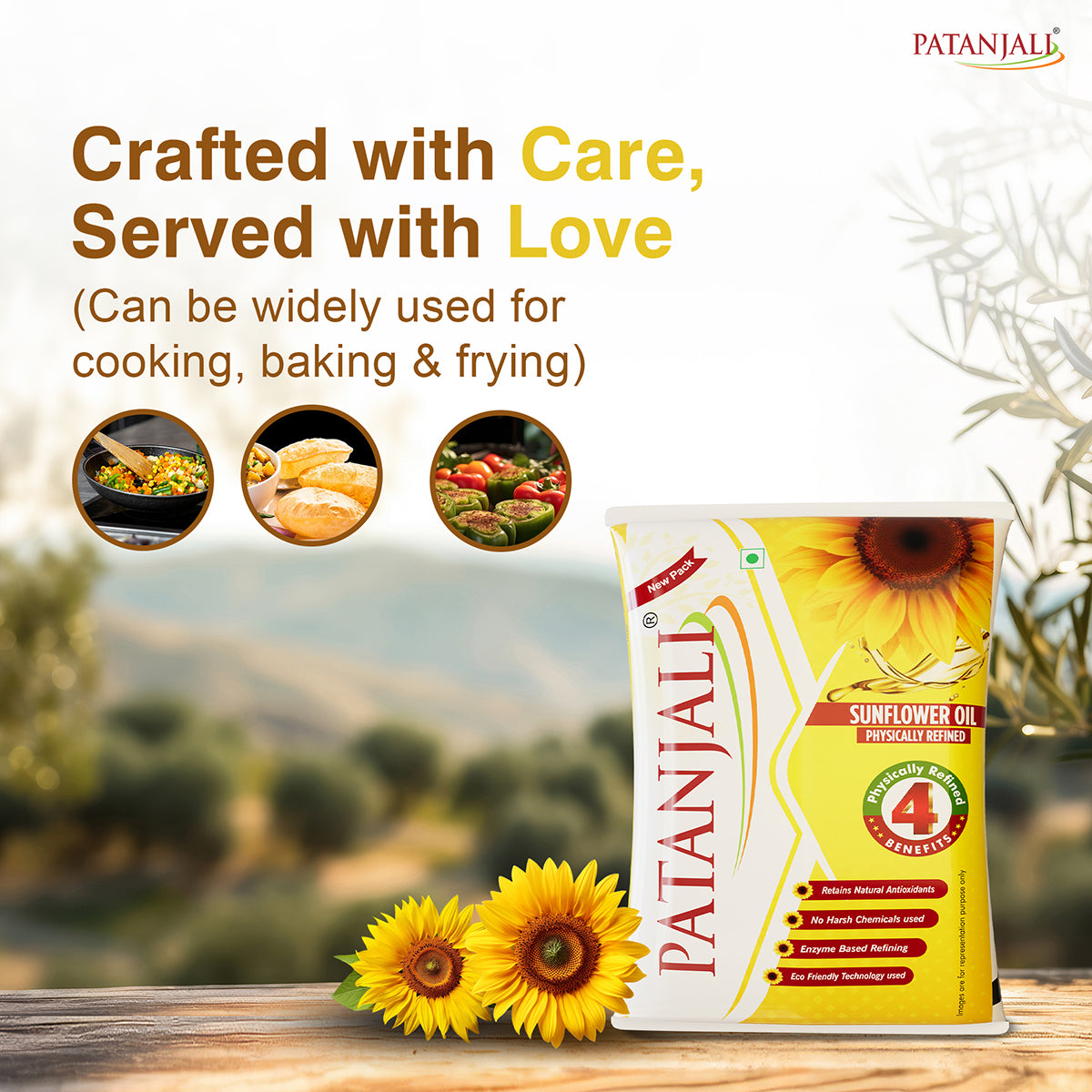 Patanjali Sunflower Oil (Pouch)