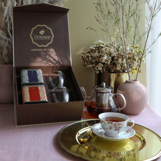Heritage of India Tea Collection - Couples Delight In Festive Gift Box (Premium Wellness Green Tea Range) 1050g