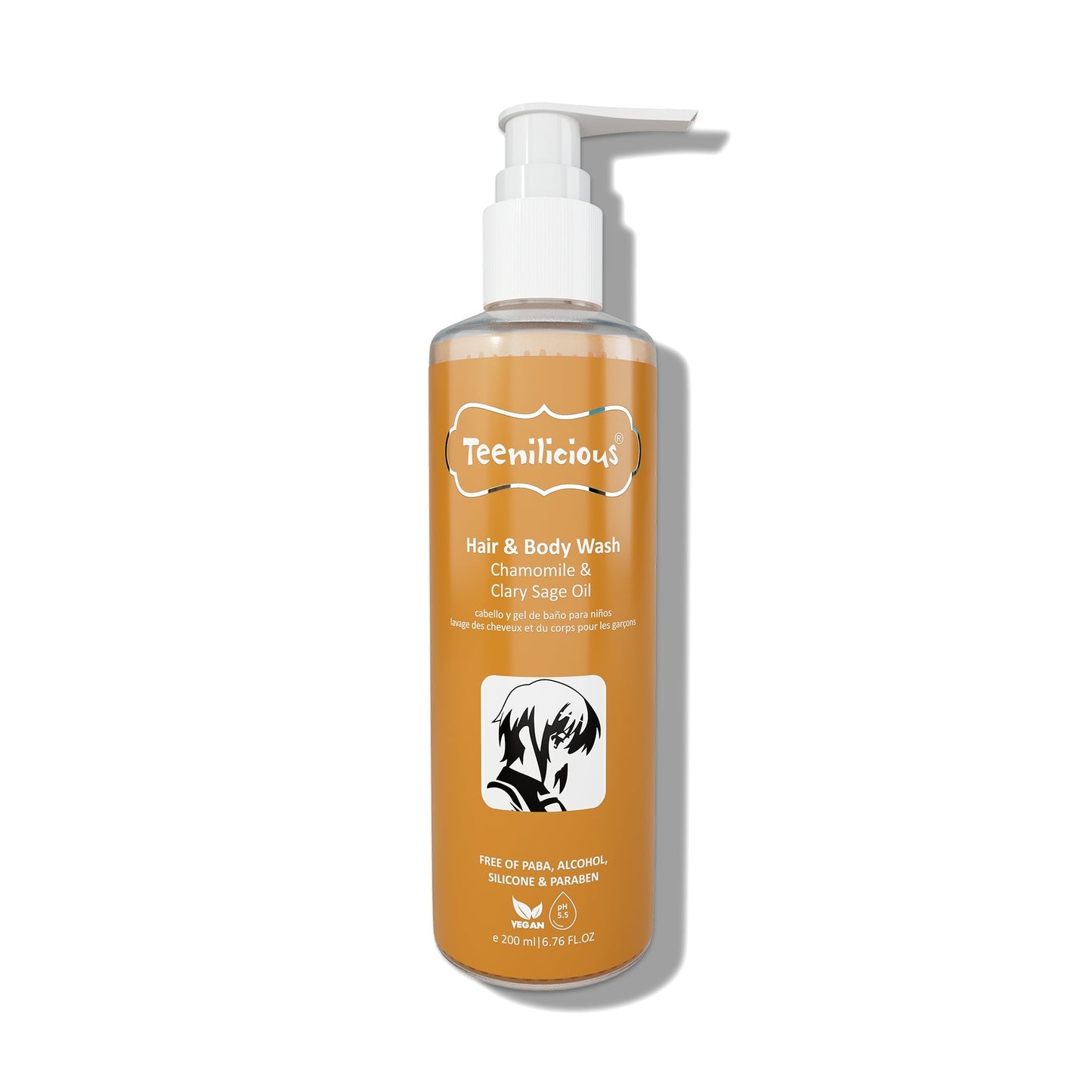 Teenilicious Hair & Body Wash For Men & Women With Chamomile & Clary Sage Oil