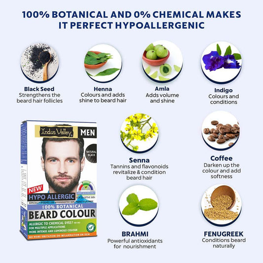 Hypo Allergic Beard Colour - Pack of 4 - Black