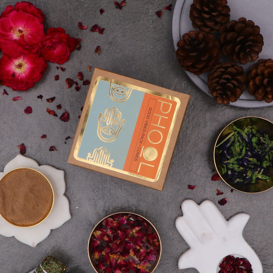 【Phool】 Goodvibes Pack - Natural Incense Cones (Indian Rose & White Cedar)|グッドバイブスパック ナチュラルインセンスコーン(インディアンローズ&ホワイトシダー)