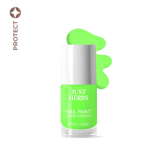 【Just Herbs】 Nail Paints | 12-Free Formula|ネイルペイント 12フリーフォーミュラ|6g|08 Electric Lime(エレクトリックライム)
