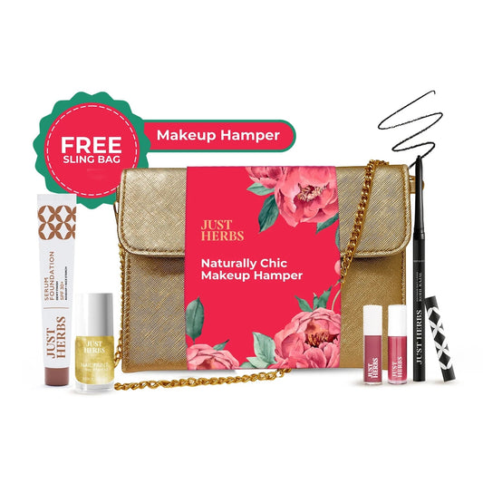 【Just Herbs】 Just Herbs Naturally Chic Makeup Hamper | For Her | Makeup Gift Kit|ナチュラリーシック メイクアップハンパー フォーハー メイクアップギフトキット|Nude Elegance(ヌードエレガンス)