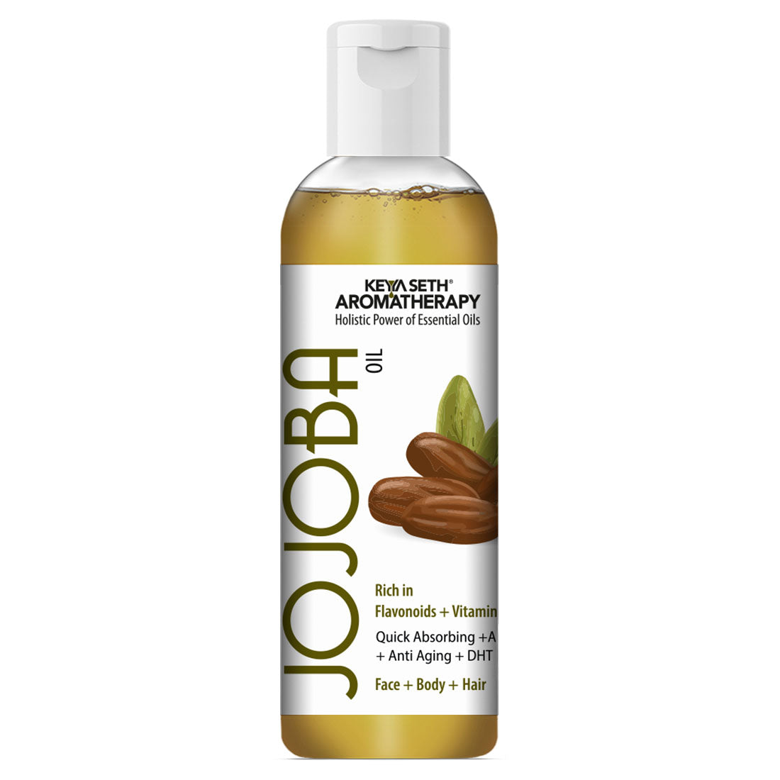 Jojoba Oil for Face, Body & Hair – Moisturizing, Anti-Aging, Breakout & Sunburn Care, Hair Growth with Flavonoids, Vitamin A & E 100ml