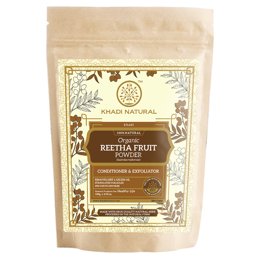 Organic Reetha Fruit Powder For Hair - 100% Natural 100gm