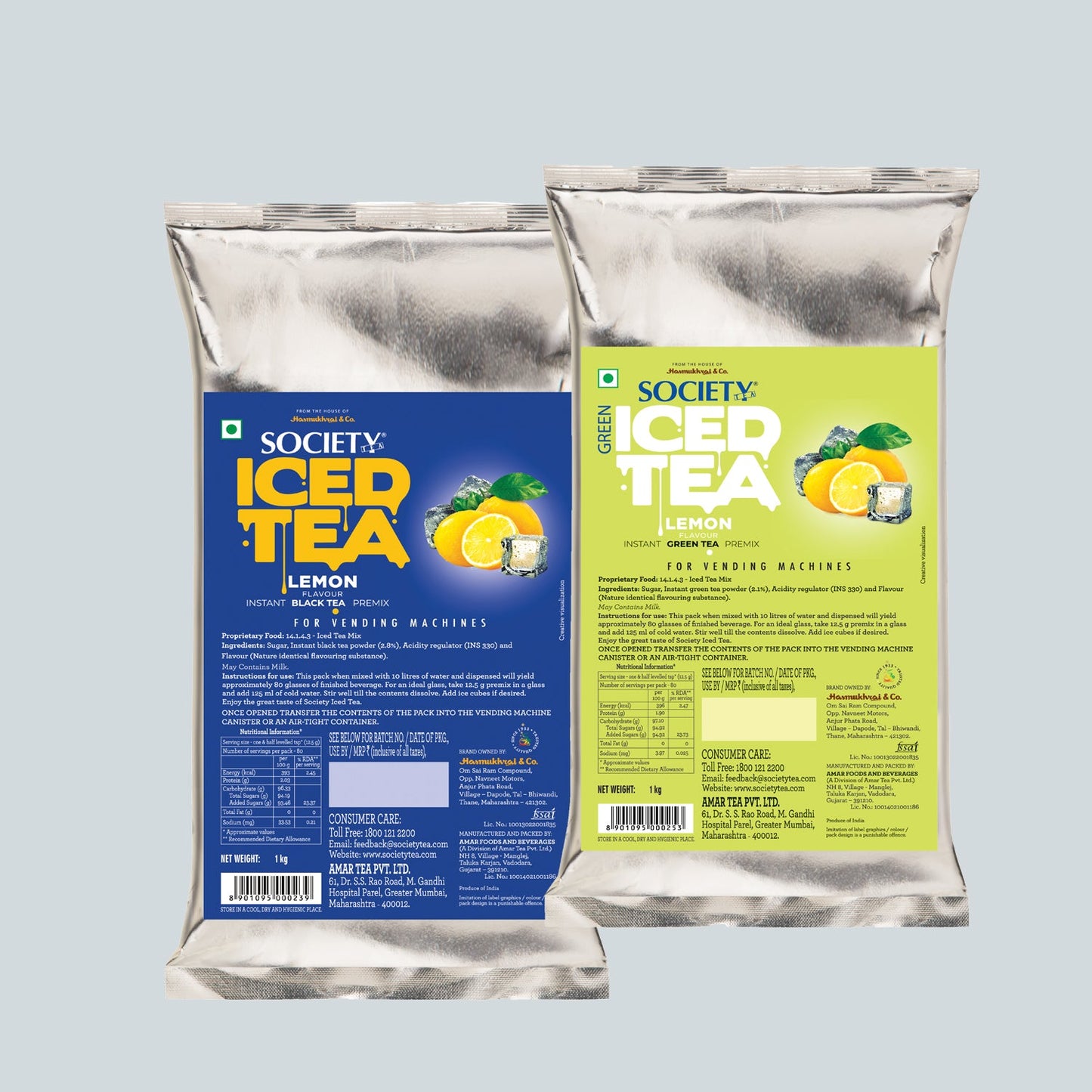 Lemon Black Tea + Lemon Green Tea Iced Tea 1 kg x 2