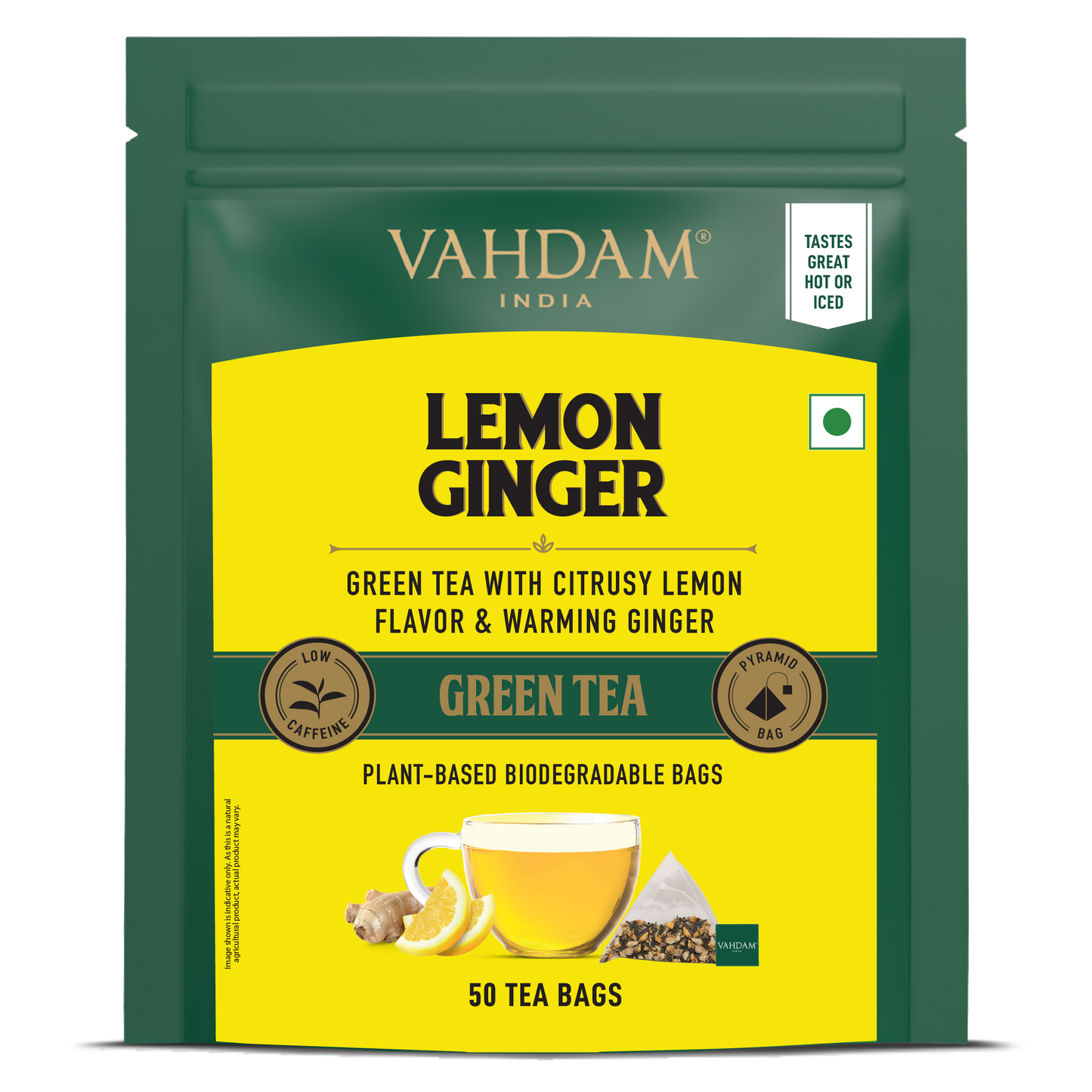 Lemon Ginger Green Tea, 50 Count 50 Count