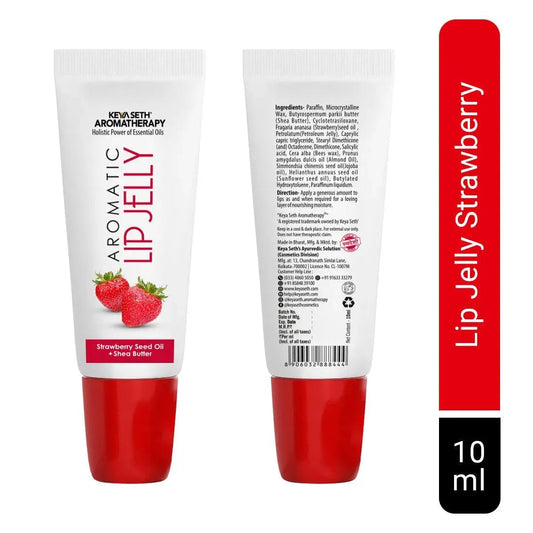 Aromatic Lip Jelly Strawbery, Enriched with Strawbery Seed Oil & Shea Butter, Tinted Lip Balm, Brightening and Moisturizing Dark Lips for Men and Women 10ml Pack of 2