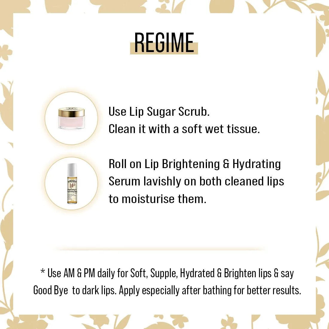 Lip Brightening & Hydrating Serum with Roll-On with Hyaluronic Acid, Rose Oil, Reduces Dark Patches, Pigmentation & Restore Natural Color for All 8ml 8ml