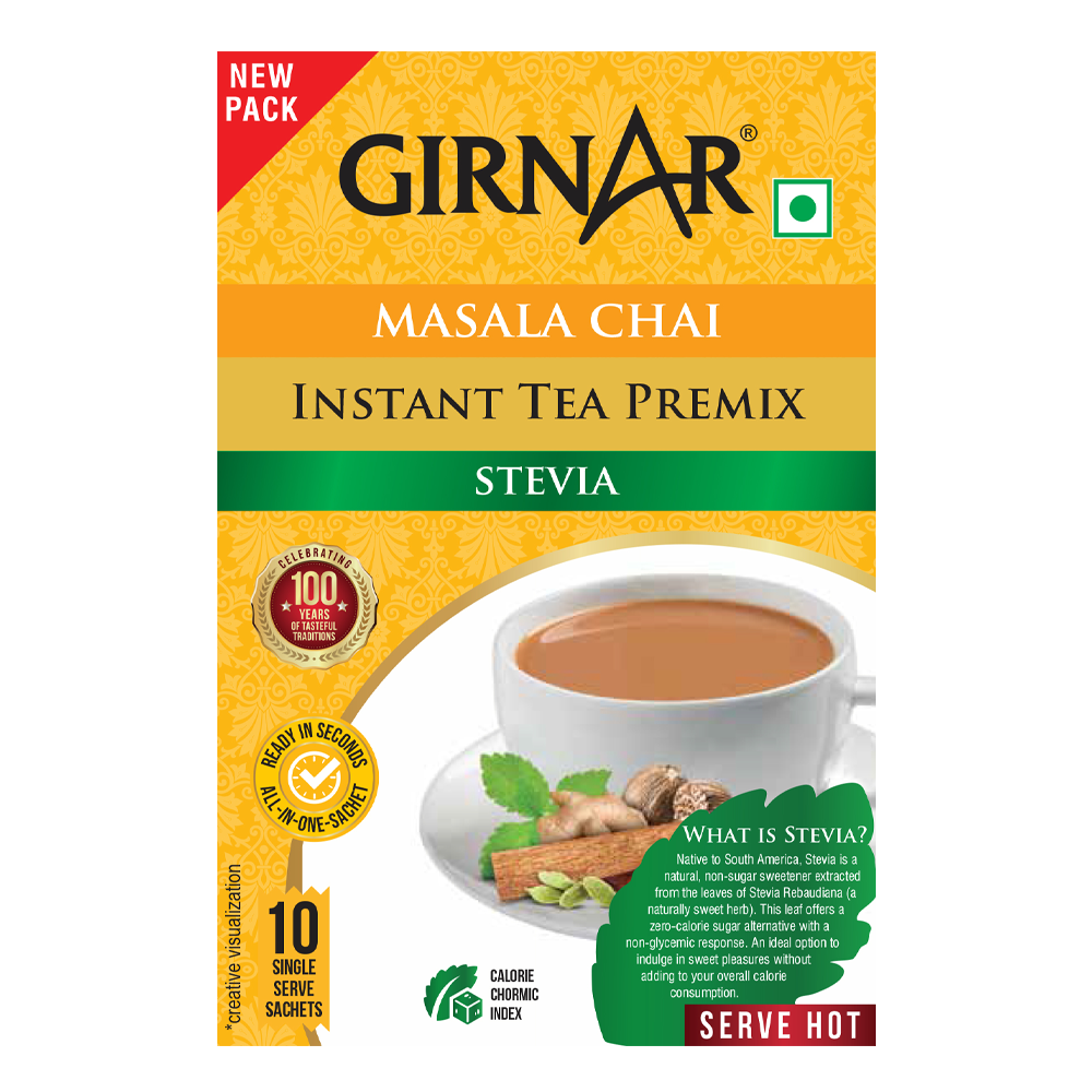 Instant Masala Chai Premix With Stevia 10 Sachets