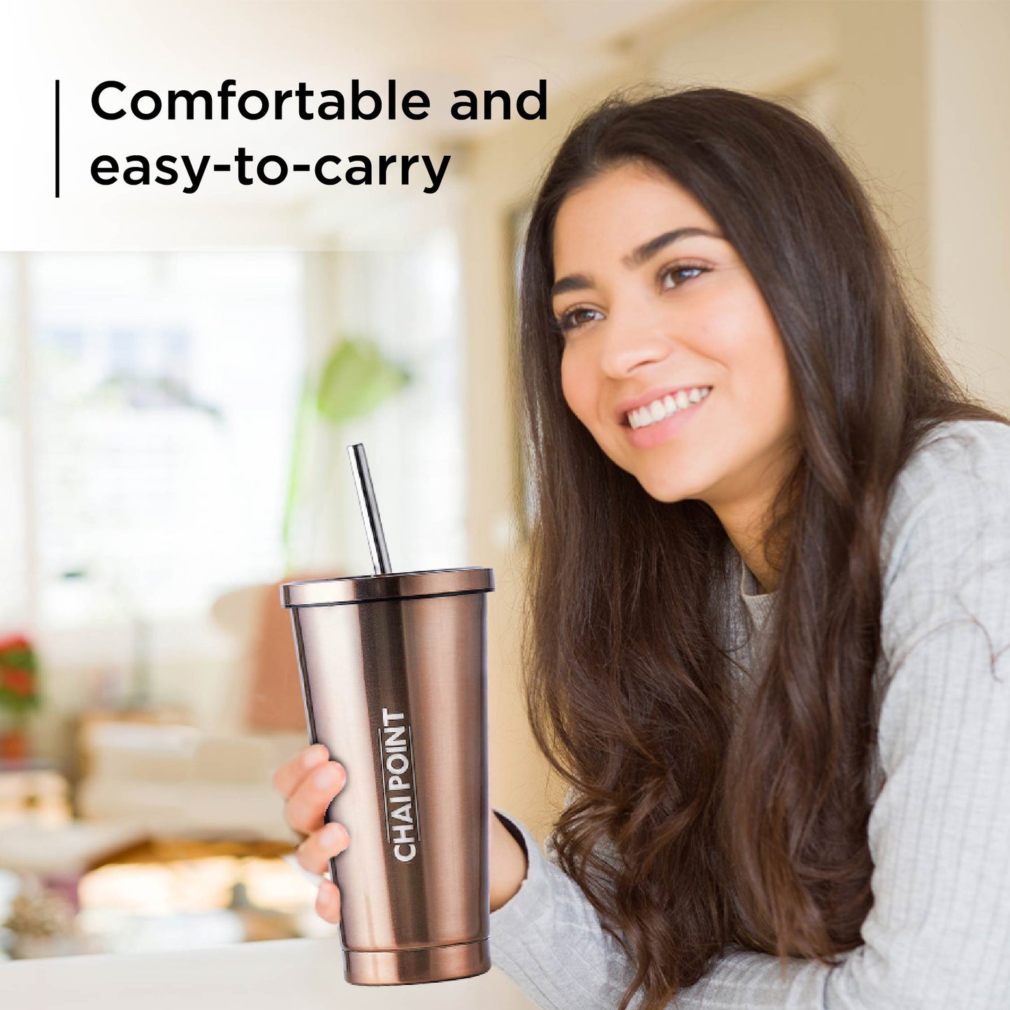 Metallic Sipper Tumbler (450ml) 450ml