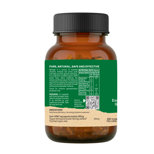 【Organic India】 Moringa Capsules|モリンガ カプセル|60 Capsules x 2