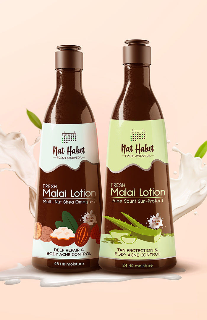Multi-Nut & Aloe Sauf Malai Lotion Combo Pack of 2