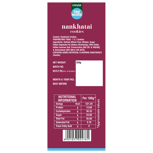 Chai Nashta - Nankhatai Cookies 200g