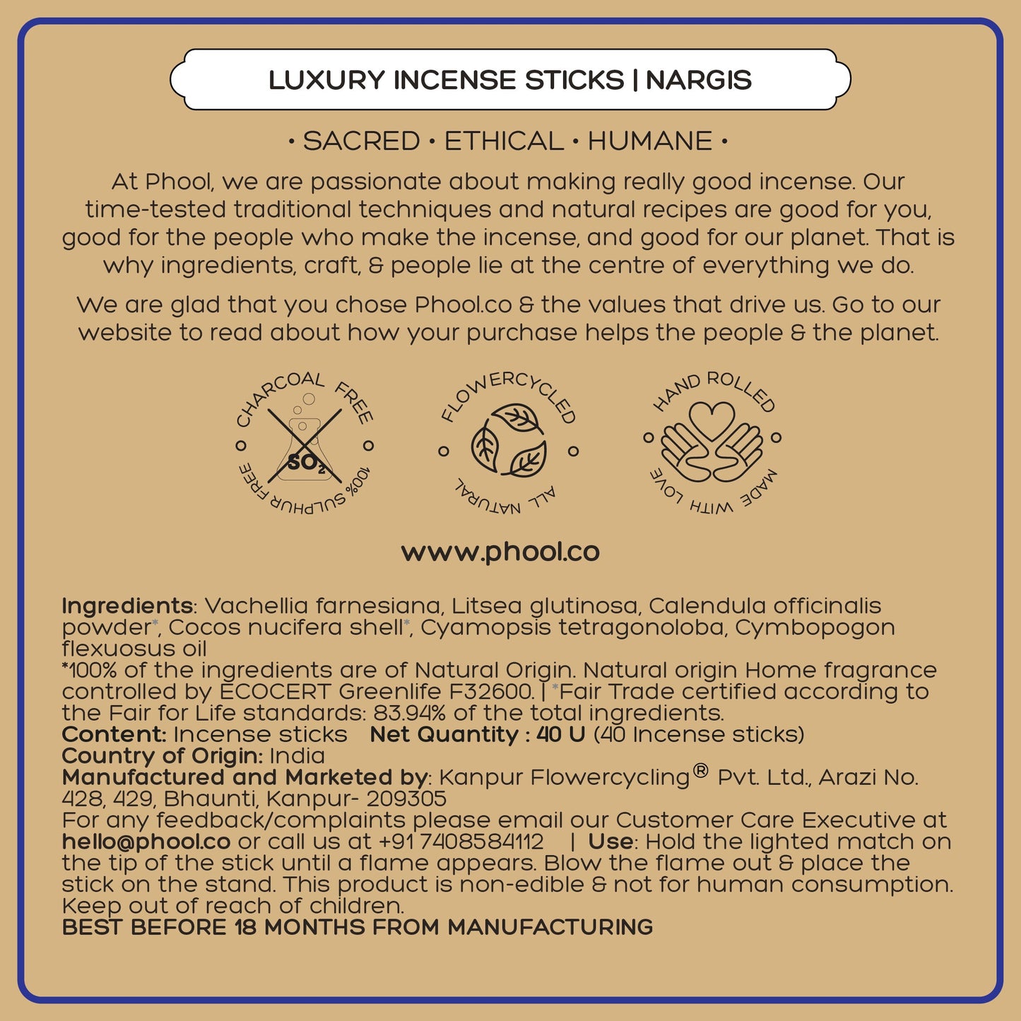 Natural Incense Sticks - Nargis
