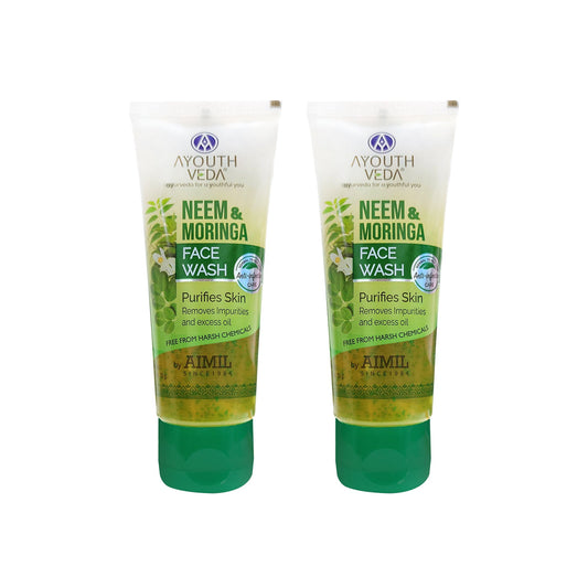 Neem & Moringa Skin Purifying Face Wash with Turmeric & Moringa Extracts | Deep Cleansing Gel for Acne-Prone Skin | Eliminates Dirt & Excess Oil | For Men & Women | 100g 100g