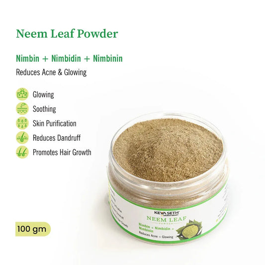 Neem Leaf Powder Face Pack for Women & Men Reduces Acne & Oily Skin + Glowing 100g