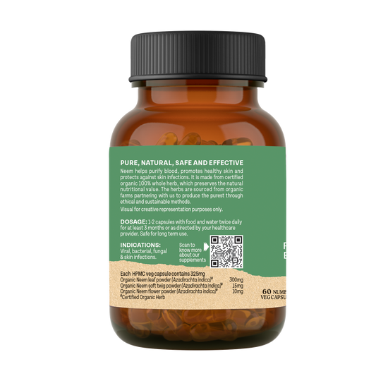 【Organic India】 Neem Capsules|ニーム カプセル|60 Capsules