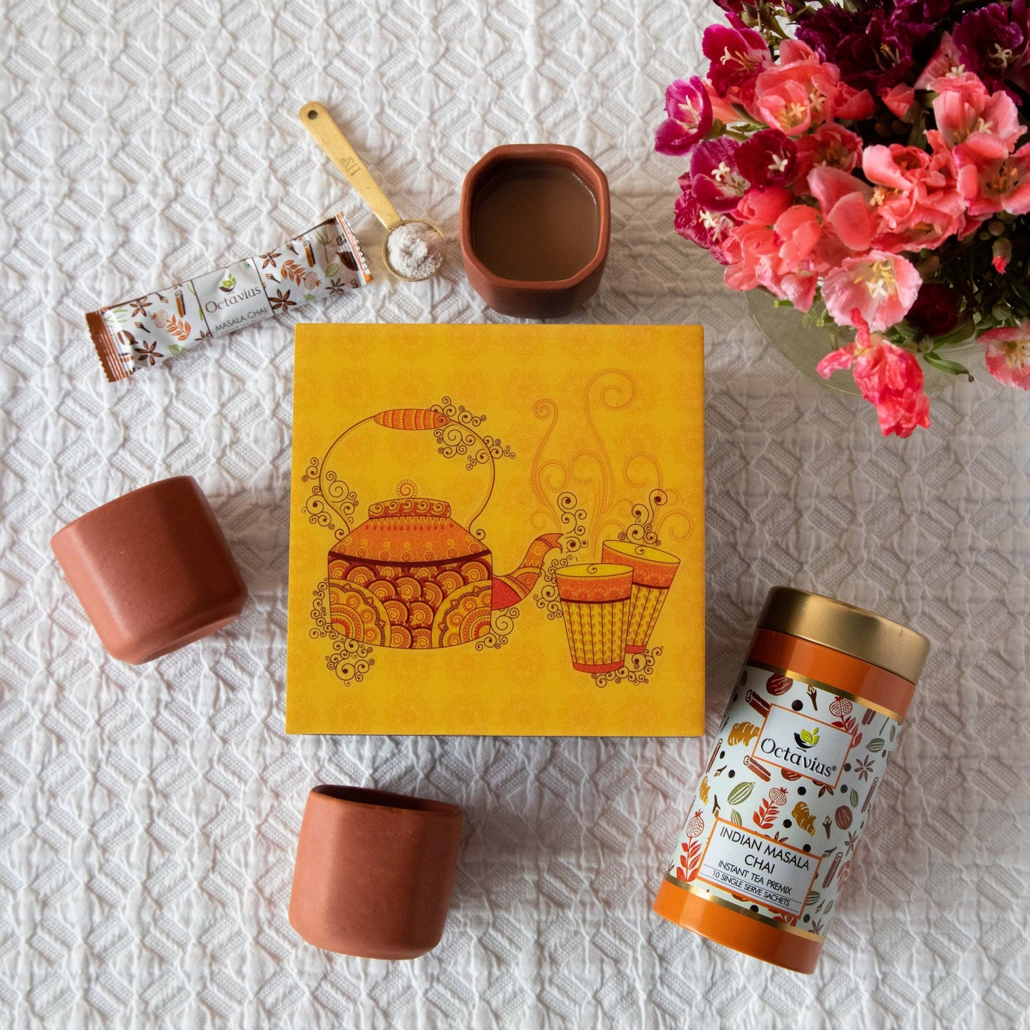 Desi Chai Hamper (Indian Masala Instant Tea & Kullad set) 1220g