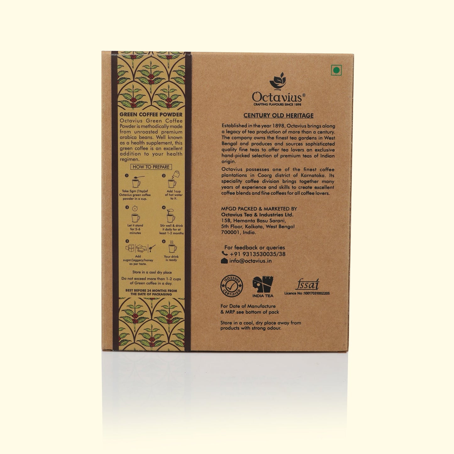 Classic Green Coffee Powder in Kraft Box - 250 Gms 250g