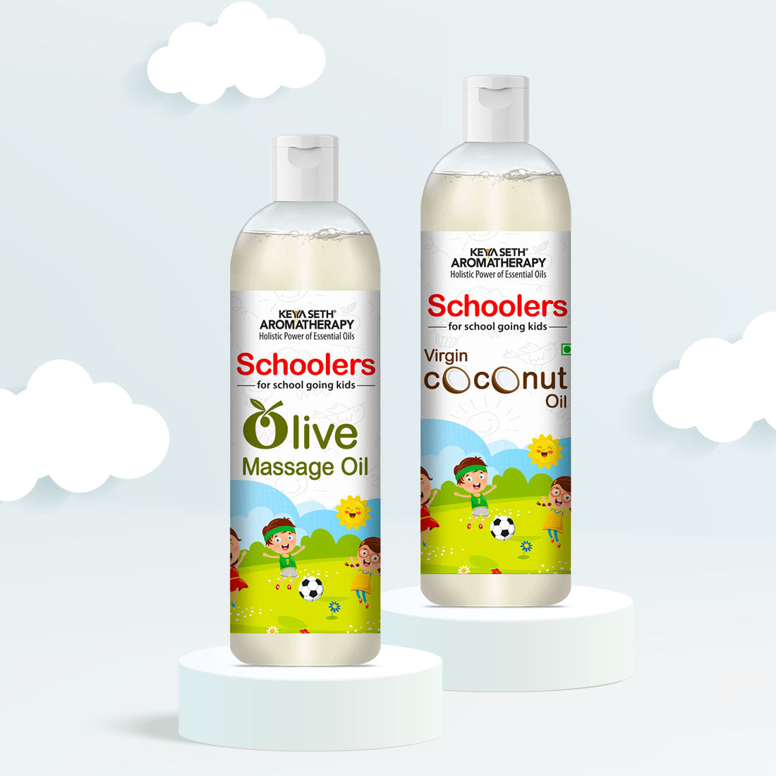Schoolers Virgin Coconut Kids & Baby Massage Oil – Soft, Non-Sticky, Moisturizing & Soothing for Skin & Hair 200ml
