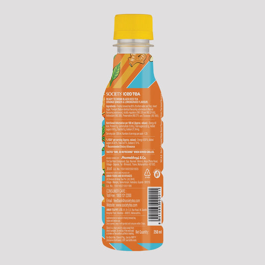 【Society Tea】 SOCIETY ICED TEA BOTTLE ORANGE GINGER LEMONGRASS FLAVOUR|アイスティーボトル オレンジジンジャーレモングラス