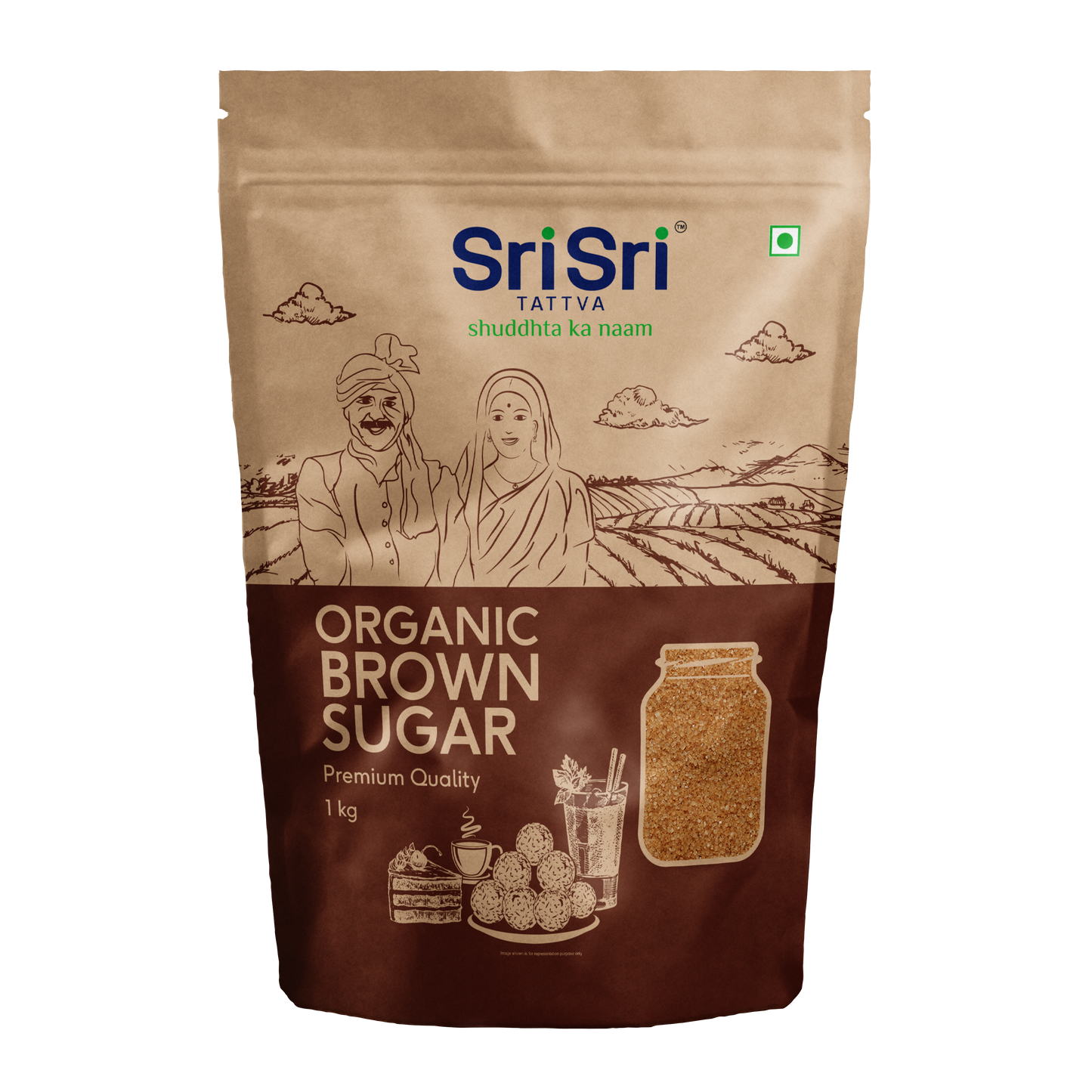 【Sri Sri Tattva】 Organic Brown Sugar| オーガニック ブラウンシュガー| 1kg