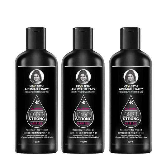 【Keya Seth】 Alopex Long N Strong Hair Oil with Rosemary & Tea Tree Essential Oil – Strengthens Hair, Reduces Hair Fall, Promotes Hair Growth|アロペックス ロング&ストロング ヘアオイル|100ml
