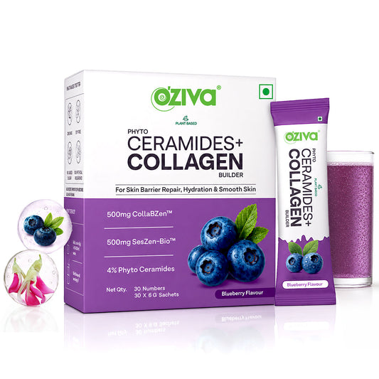 【OZiva】 Phyto Ceramides + Collagen Builder Moisture Retention, Barrier Repair & Hydration|フィトセラミド + コラーゲンビルダー|Ceramide Fizz / Result Pack