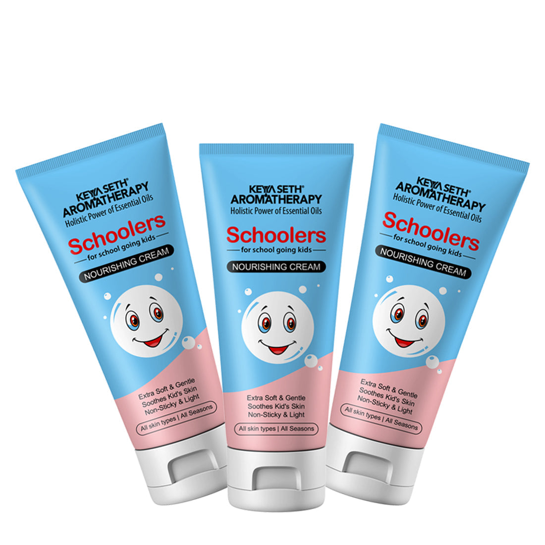 Schoolers Nourishing Cream Gentle & Safe, Intensive Moisturizing & Nourishing Ultra-Light for Kids- Hypoallergenic, No Paraben & Sulfates 50g x 3