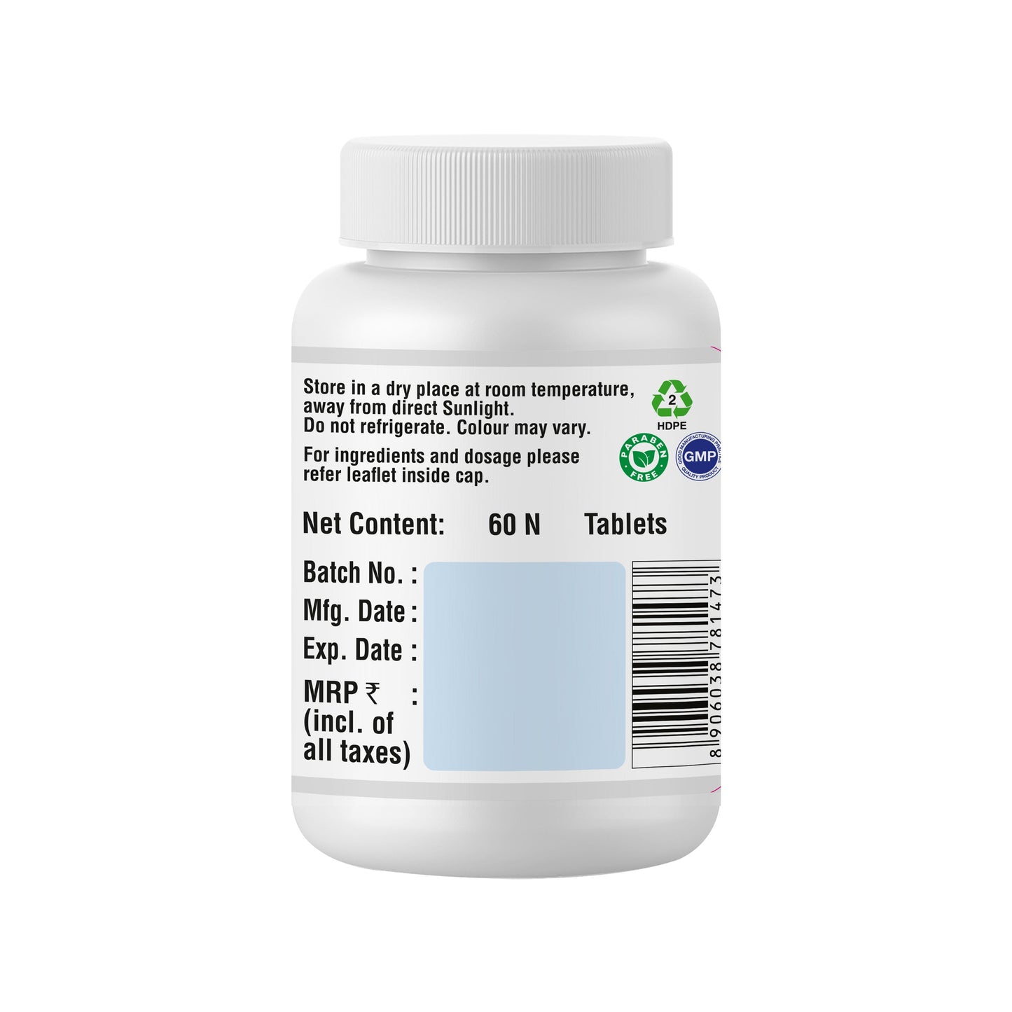 Pavanahara Vati - Gas Reliever, 60 Tabs | 500 mg 500mg