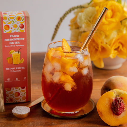 Peach-Passionfruit Iced Tea Premix - 15 Sachets 15sachets