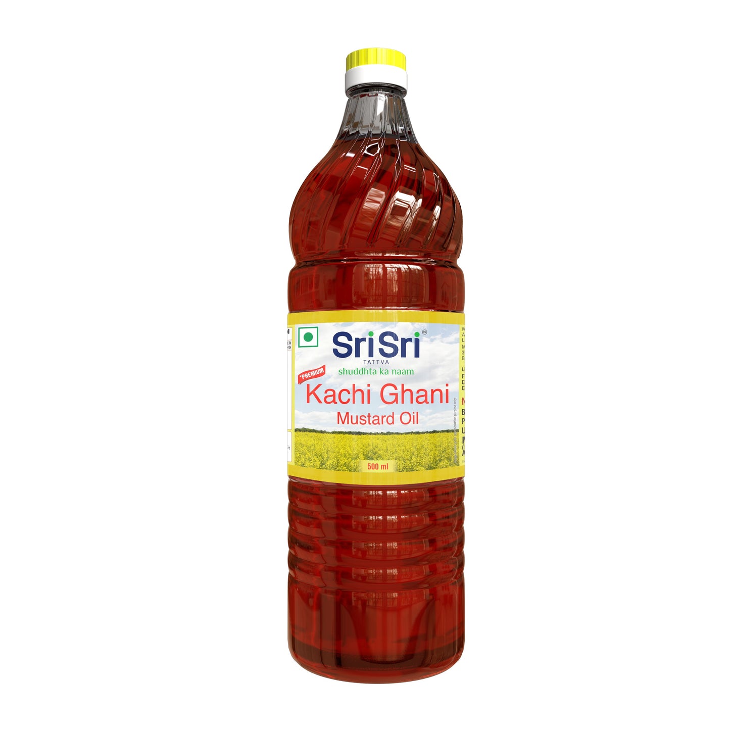 Premium Kachi Ghani Mustard Oil Bottle, 500 ml 500ml