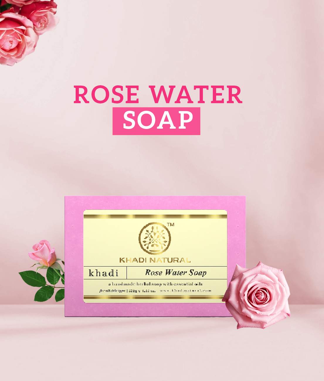 Herbal Rose Water Soap 125gm