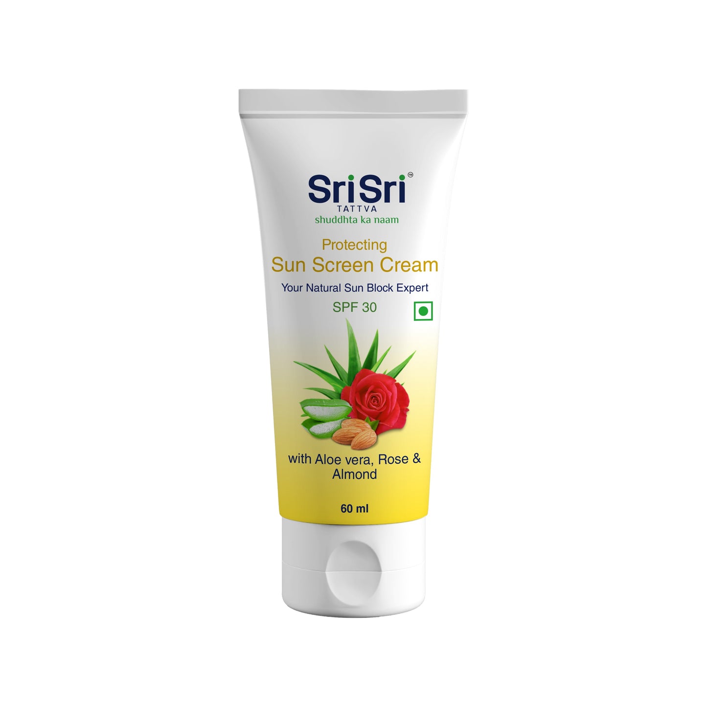 【Sri Sri Tattva】 Protecting Sunscreen Cream (Natural Sun Block Expert)| プロテクティング サンスクリーン クリーム(ナチュラル サンブロック エキスパート)| 60ml